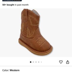 Kids Western Brown Boots Squeaker